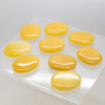 orange calcite flat stone