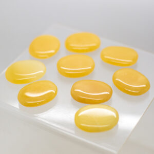 orange calcite flat stone