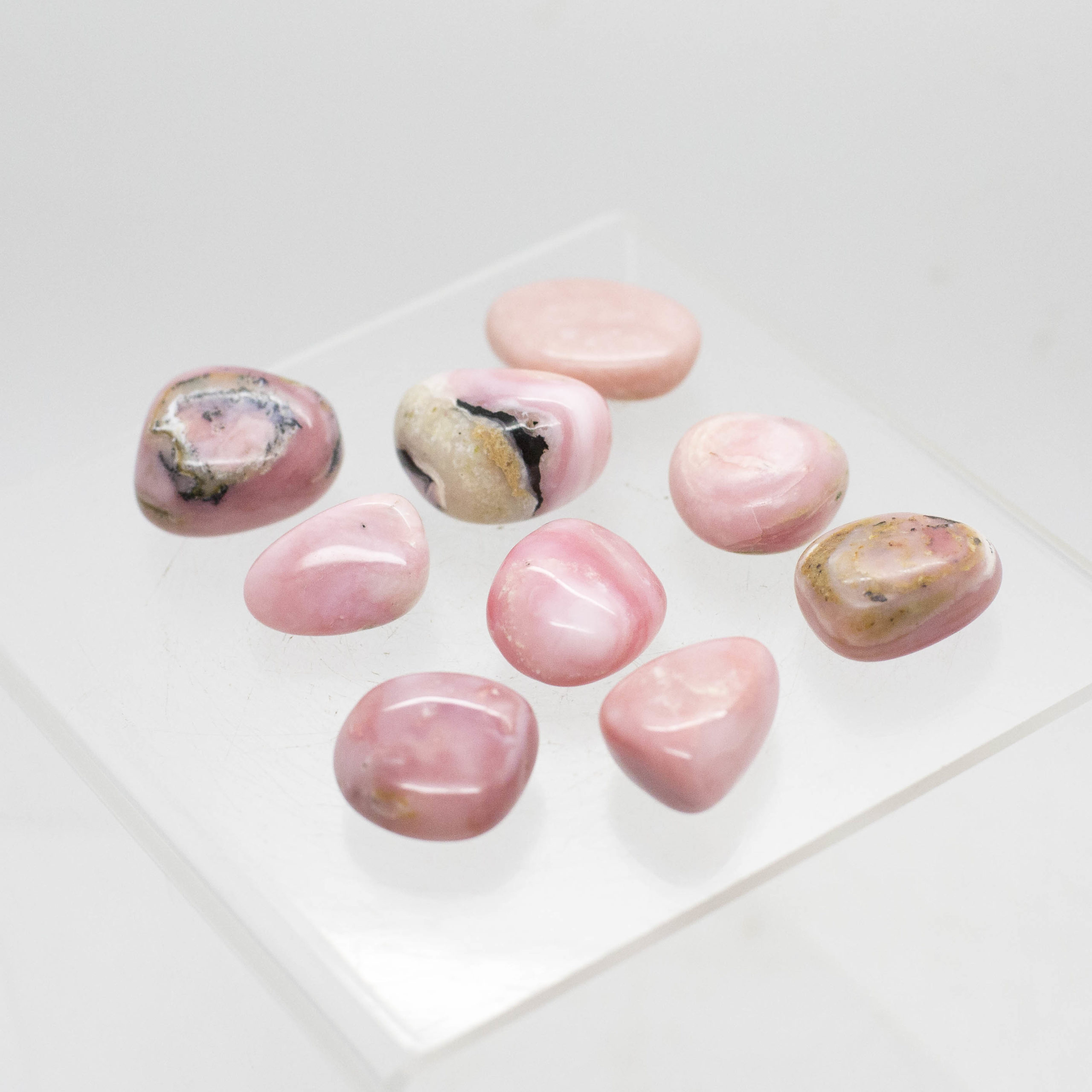 Shop Pink Peruvian Opal Tumbled Stones 3599