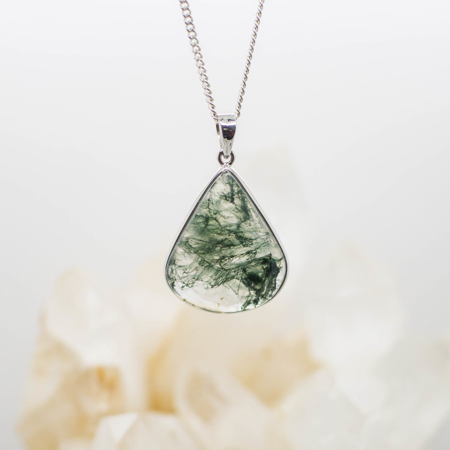 Buy Moss Agate Pendant 3919 - Colliers Crystals