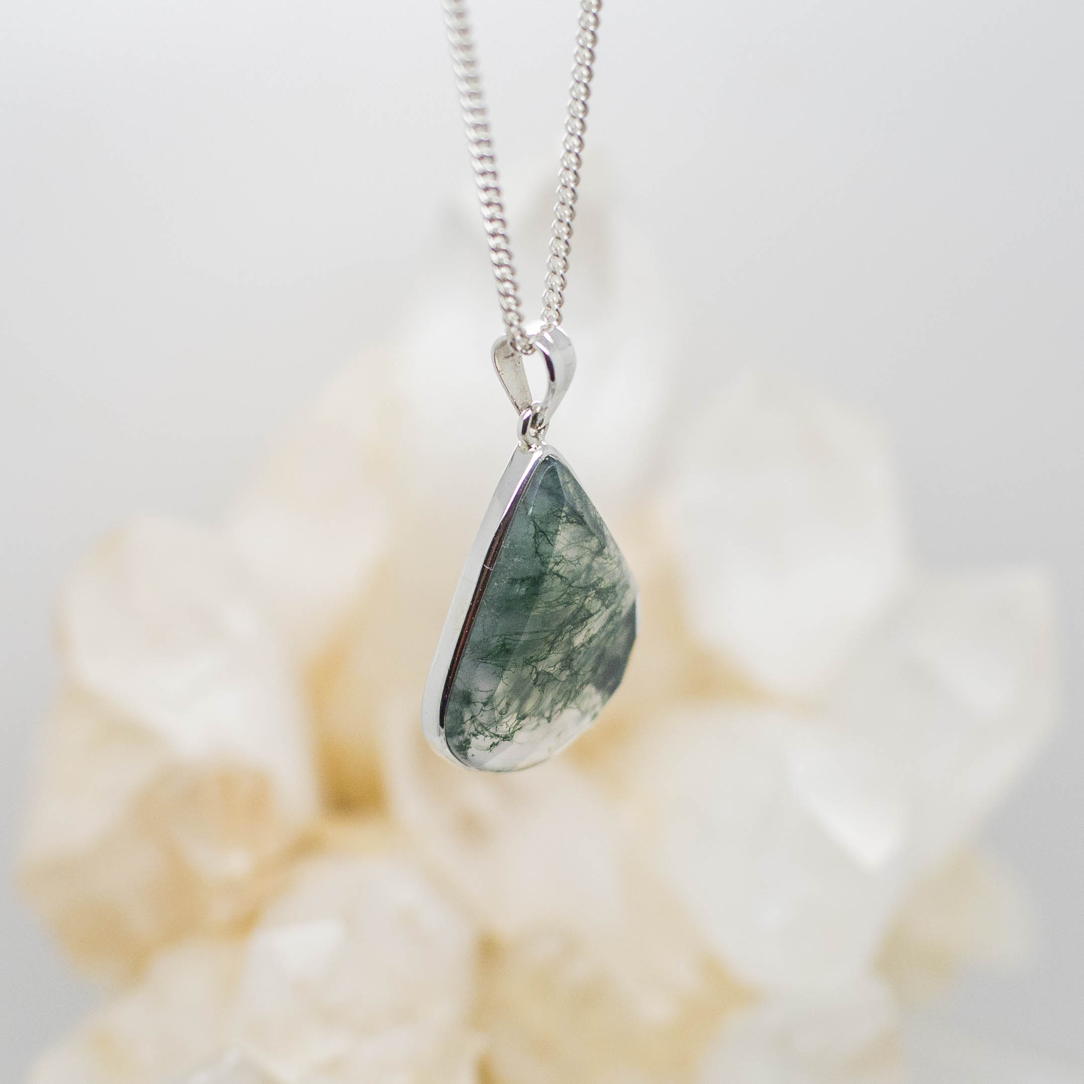 Buy Moss Agate Pendant 3919 - Colliers Crystals