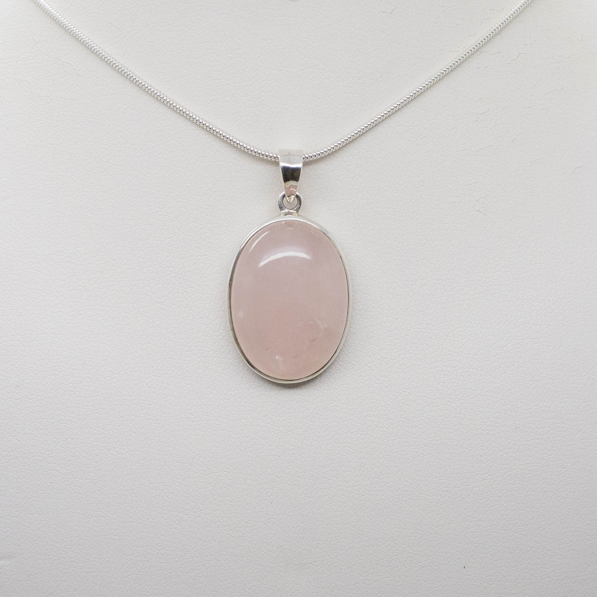 pink quartz pendant