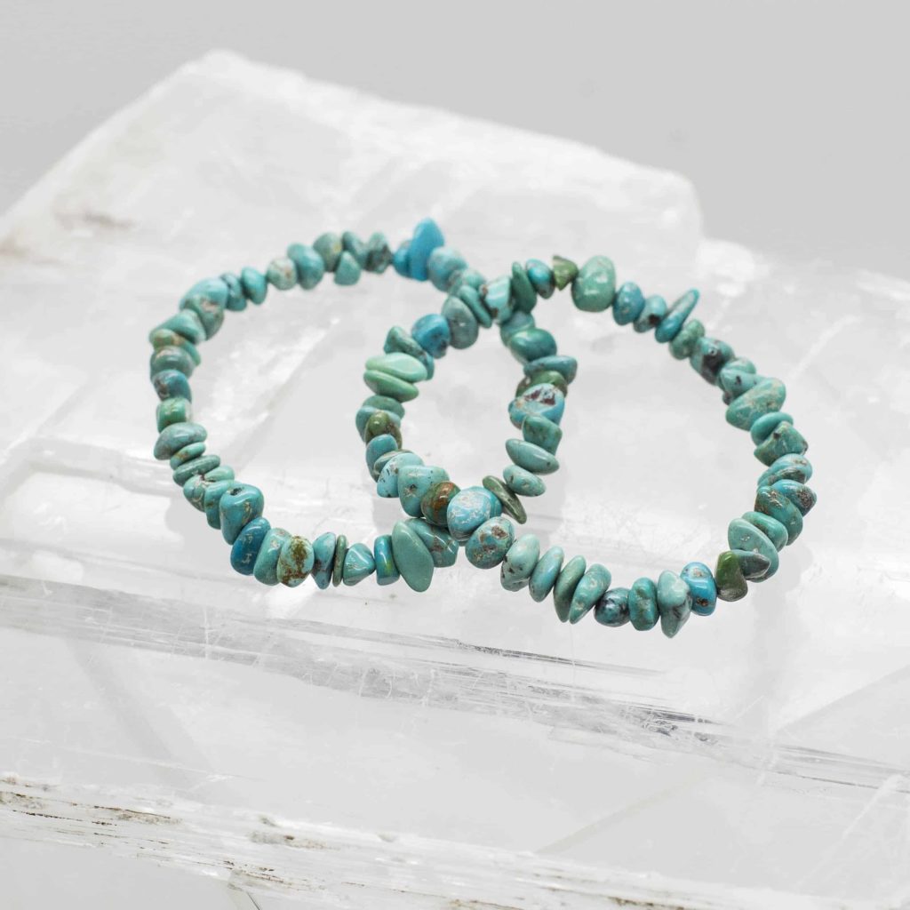 Certified Turquoise 8mm Natural Stone Bracelet With Lava Stone Imeora