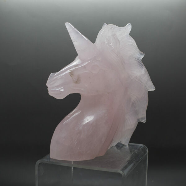 Rose Quartz Unicorn Head (5)