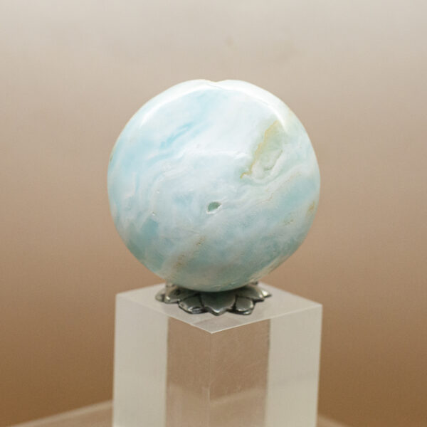 Caribbean Blue Calcite Sphere (3)