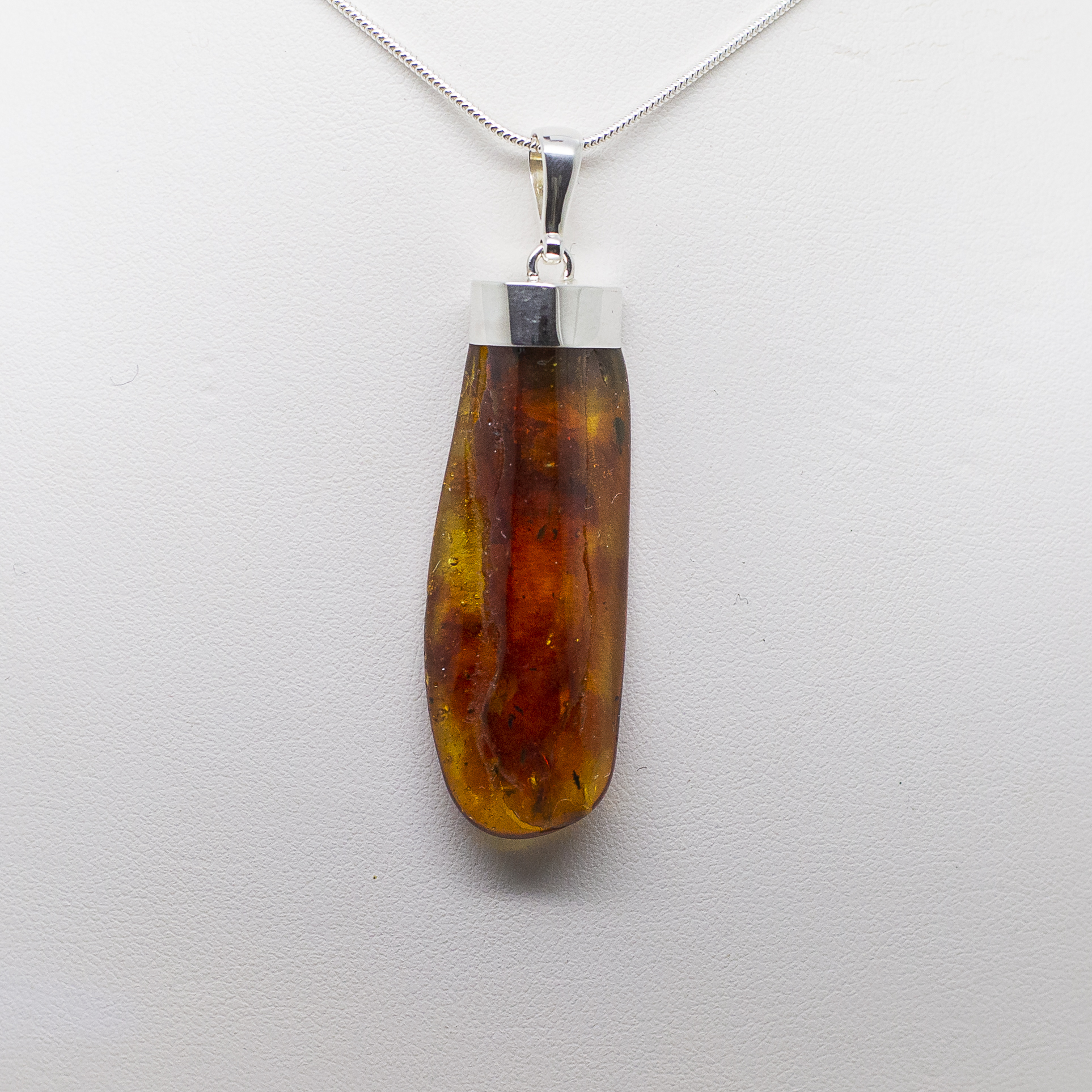 Sterling Silver Amber Necklace | Made In Earth US