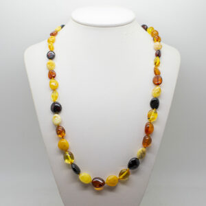 mulit colour amber necklace