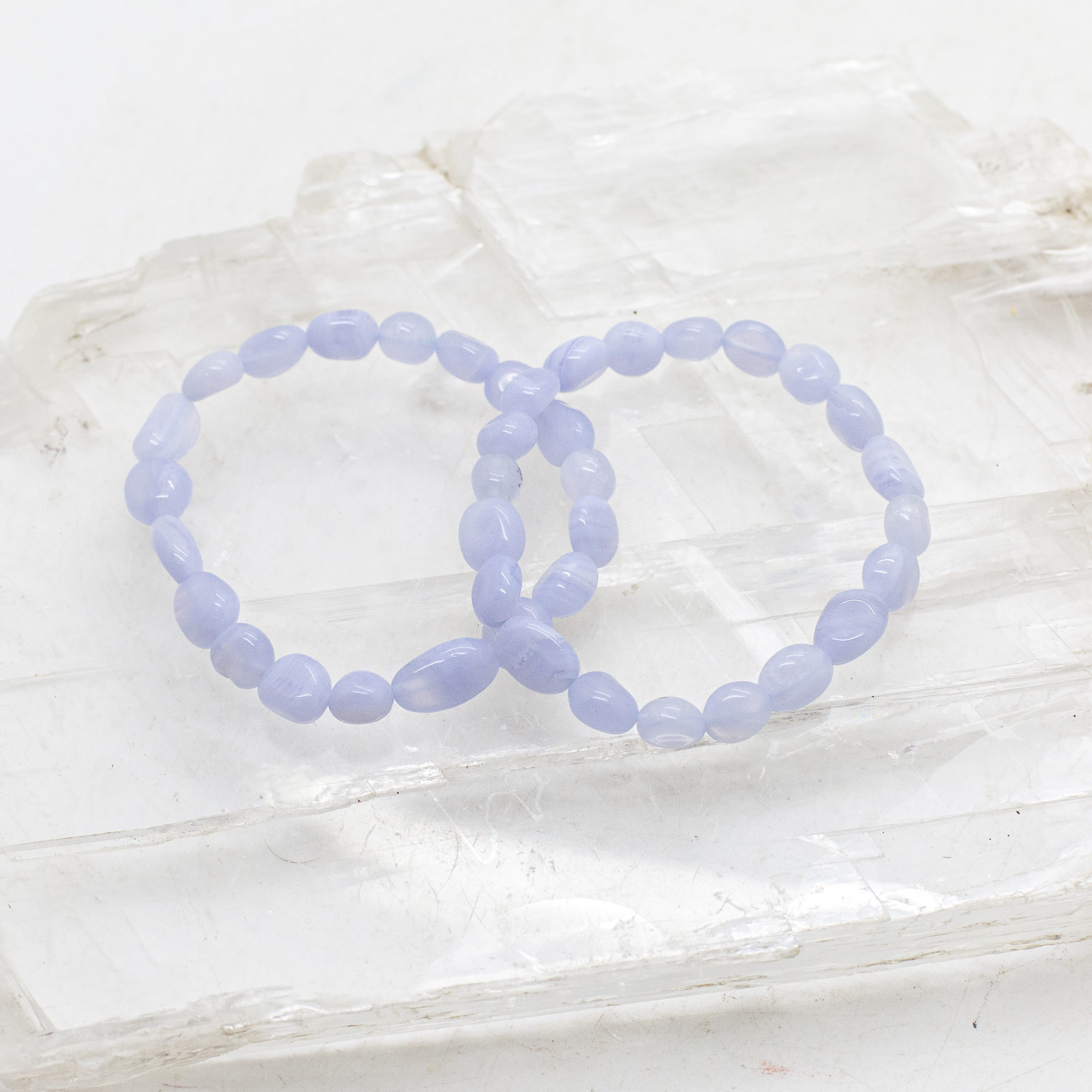 Handcrafted Blue Lace Agate and Blue Chalcedony Bracelet – TFD Jewellery  Crystals and Curio Pieces