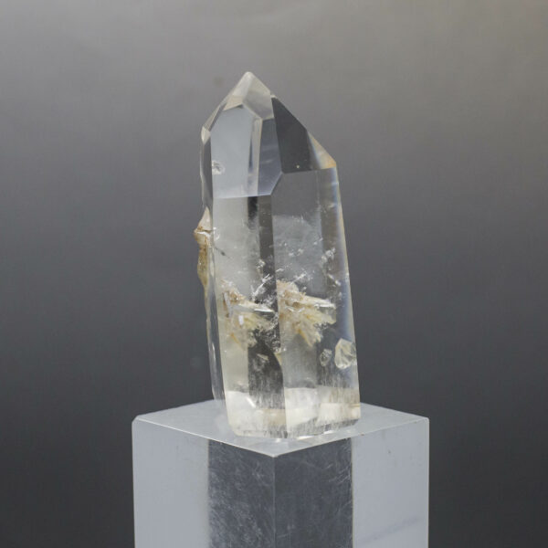 Clear Quartz Point With Inclusions