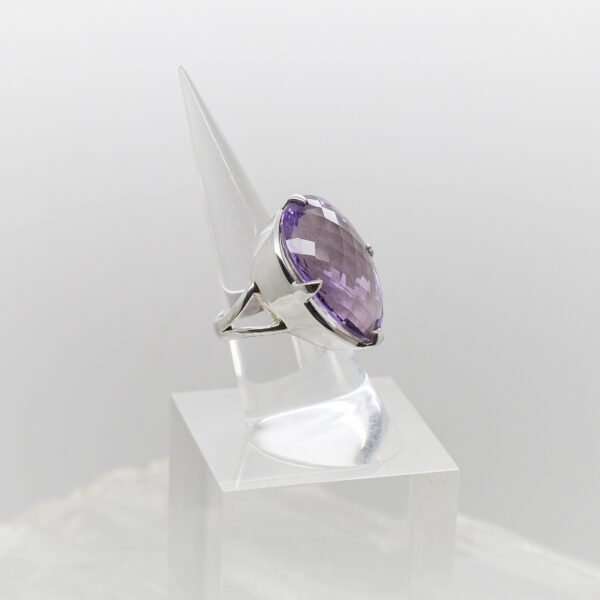 Amethyst Faceted Ring