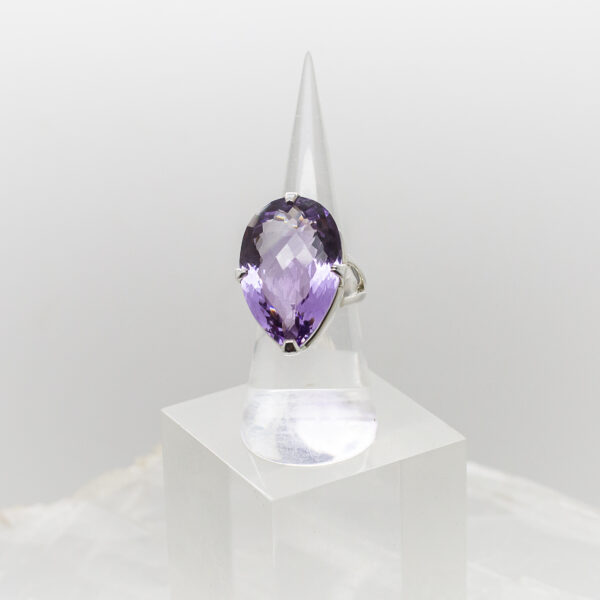 Amethyst Faceted Ring