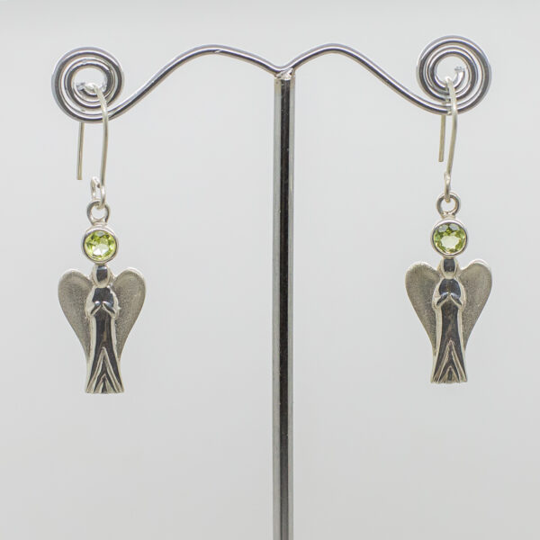 Peridot Angel Earrings