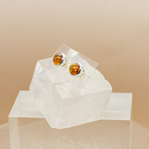 amber stud earrings