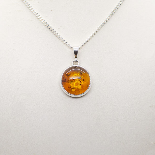 baltic amber circular pendant