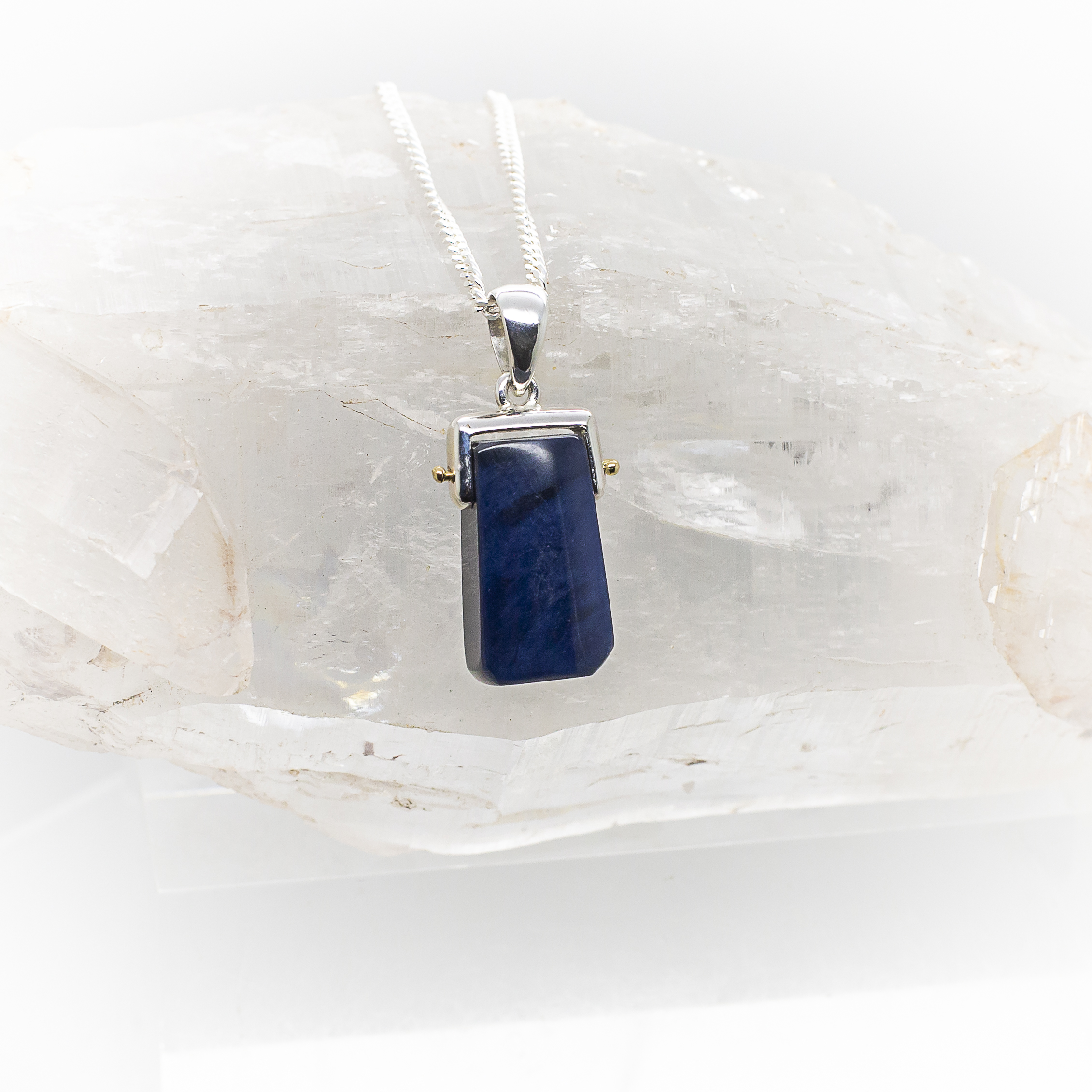 azurite pendant