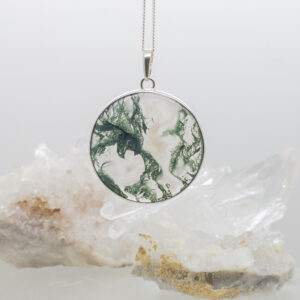 moss agate pendant