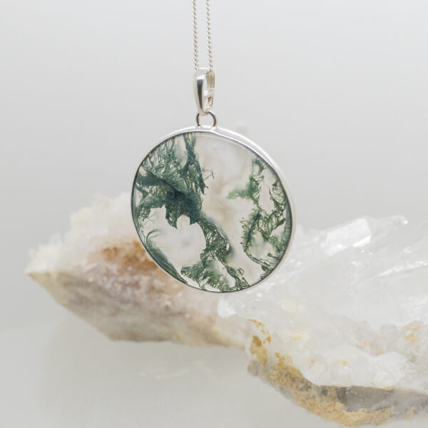 moss agate pendant