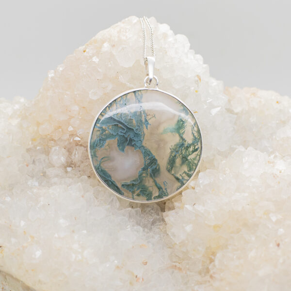 moss agate pendant