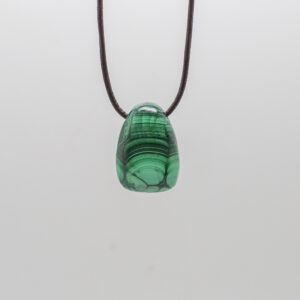 malachite tumbled stone pendant