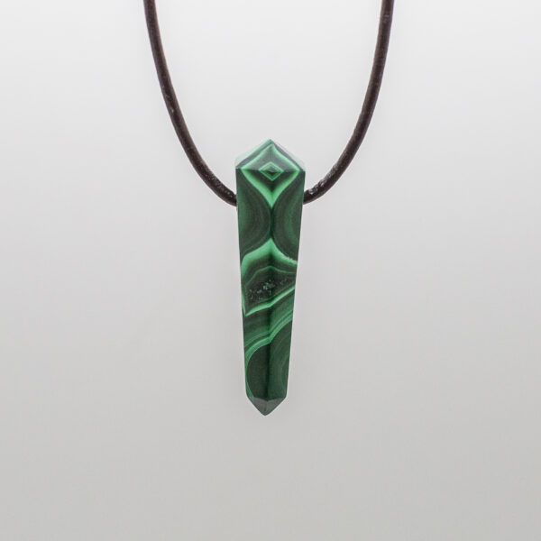 malachite double terminated pendant