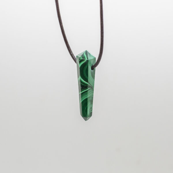 malachite double terminated pendant