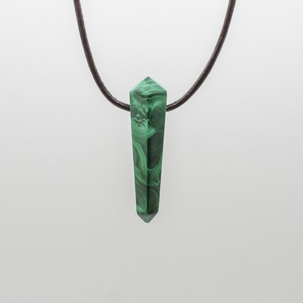 malachite double terminated pendant