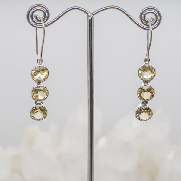 citrine faceted earrings