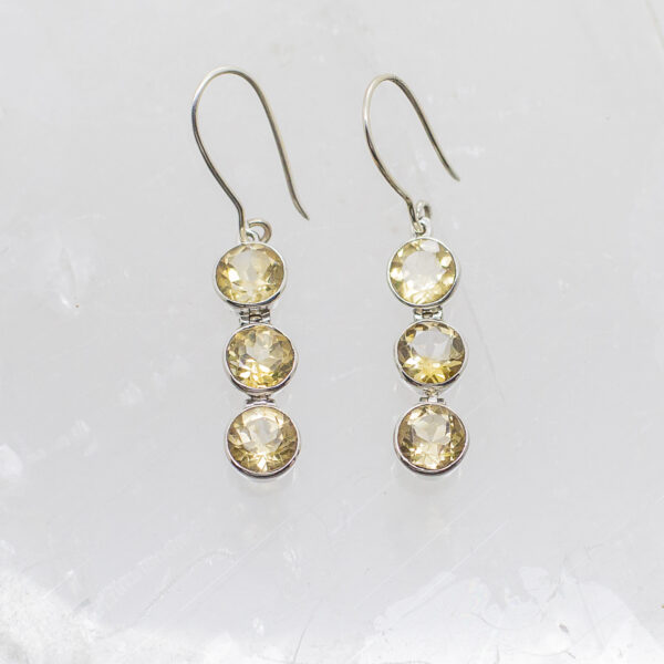 citrine faceted earrings
