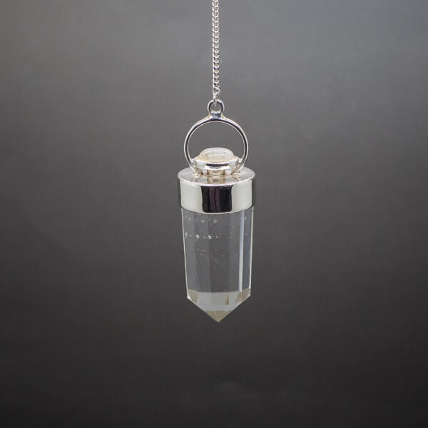 clear quartz pendulum with Moonstone