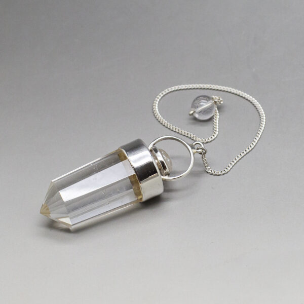 clear quartz pendulum with Moonstone