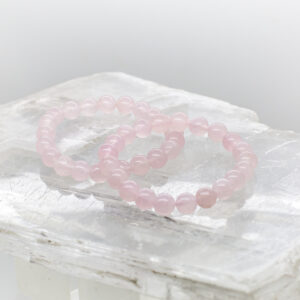 rose quartz 8mm bead bracelet