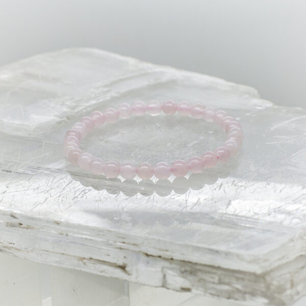 rose quartz 6mm bead bracelet