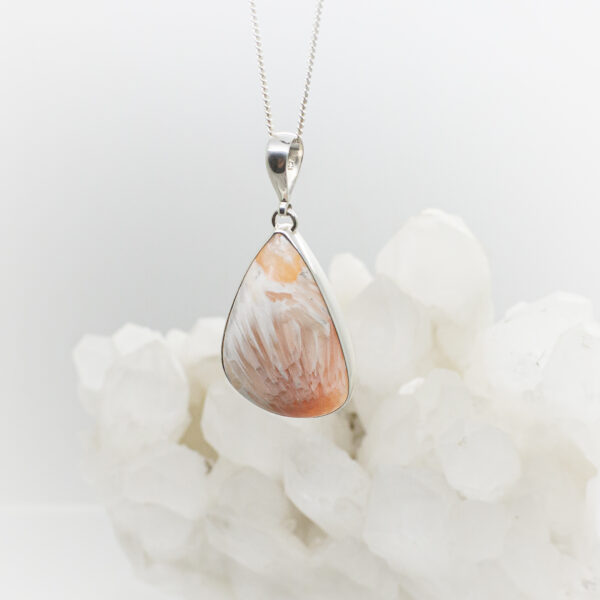 pink scolecite pendant