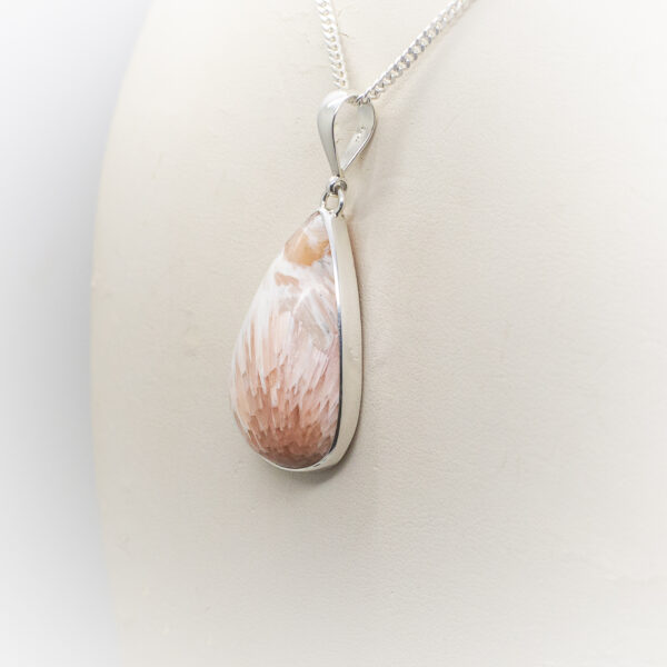 pink scolecite pendant