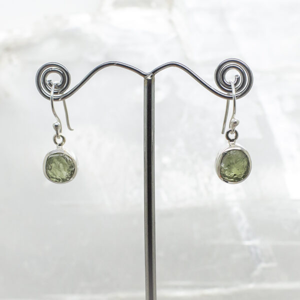 moldavite earrings