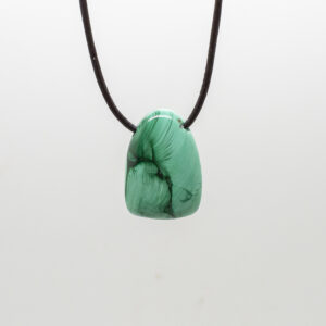 malachite tumbled pendant