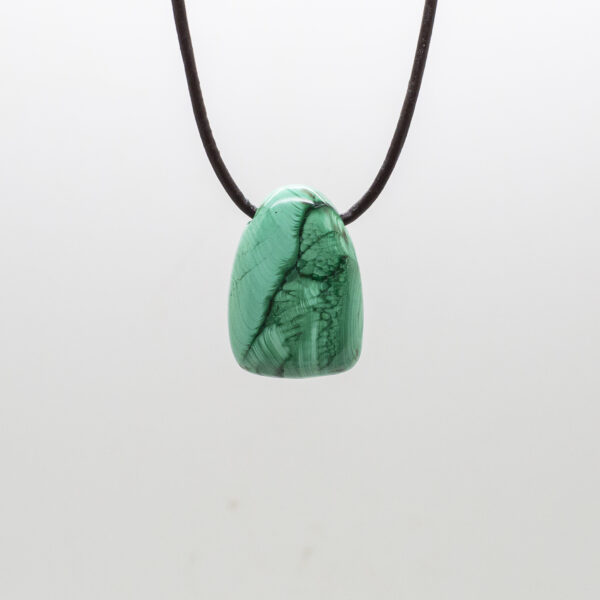 malachite tumbled pendant