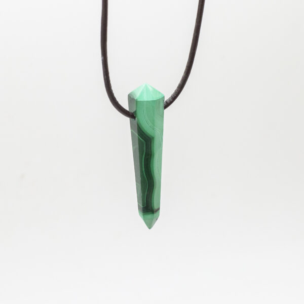 malachite double terminated pendant