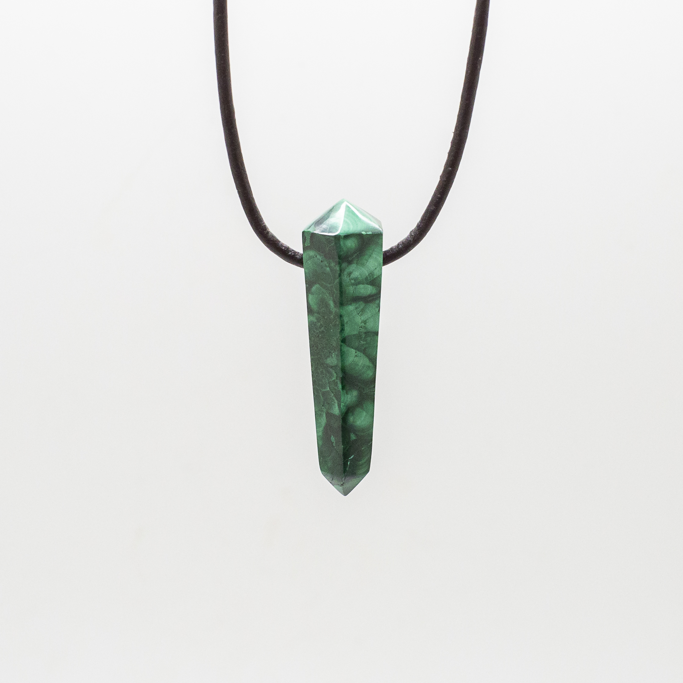 malachite double terminated pendant