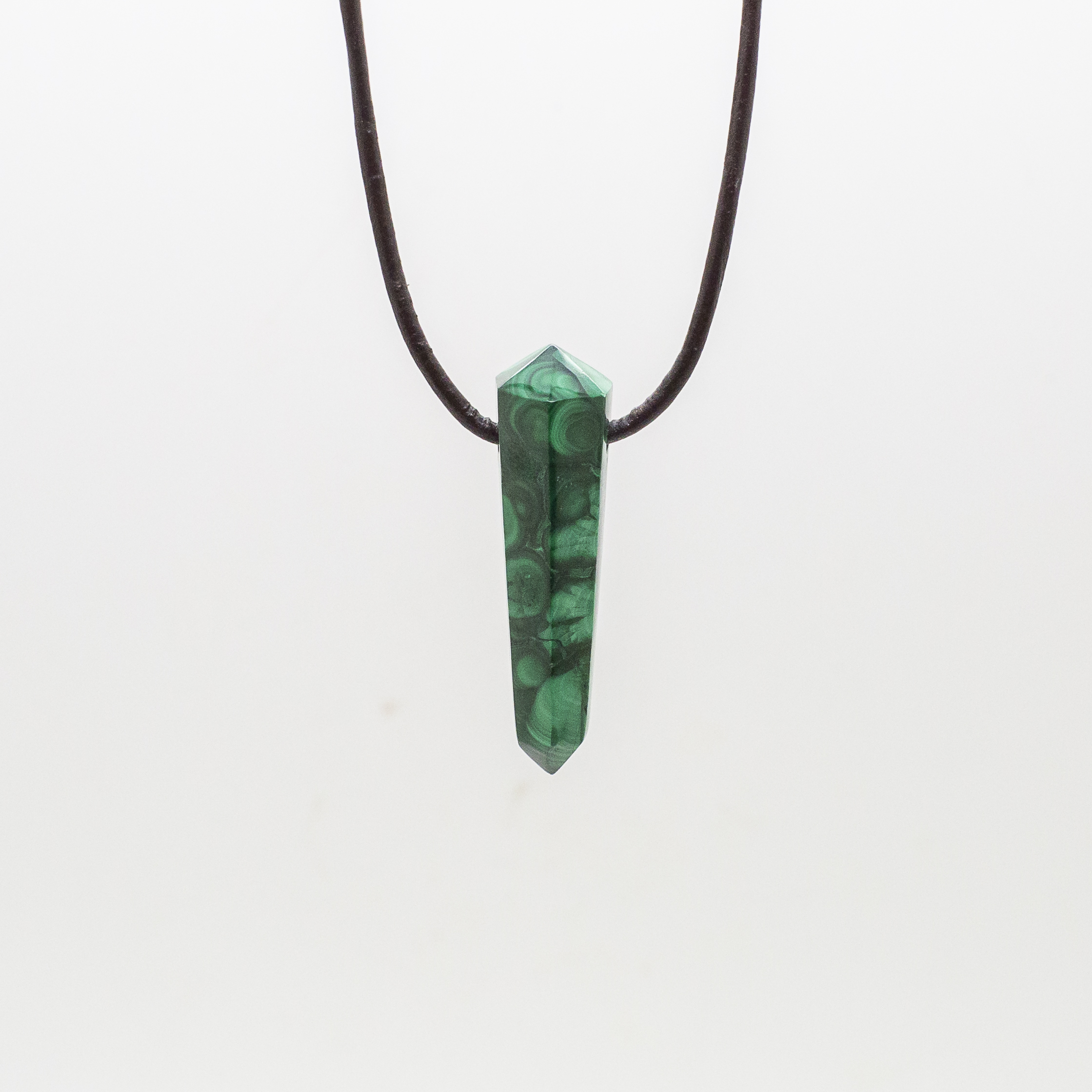 malachite double terminated pendant