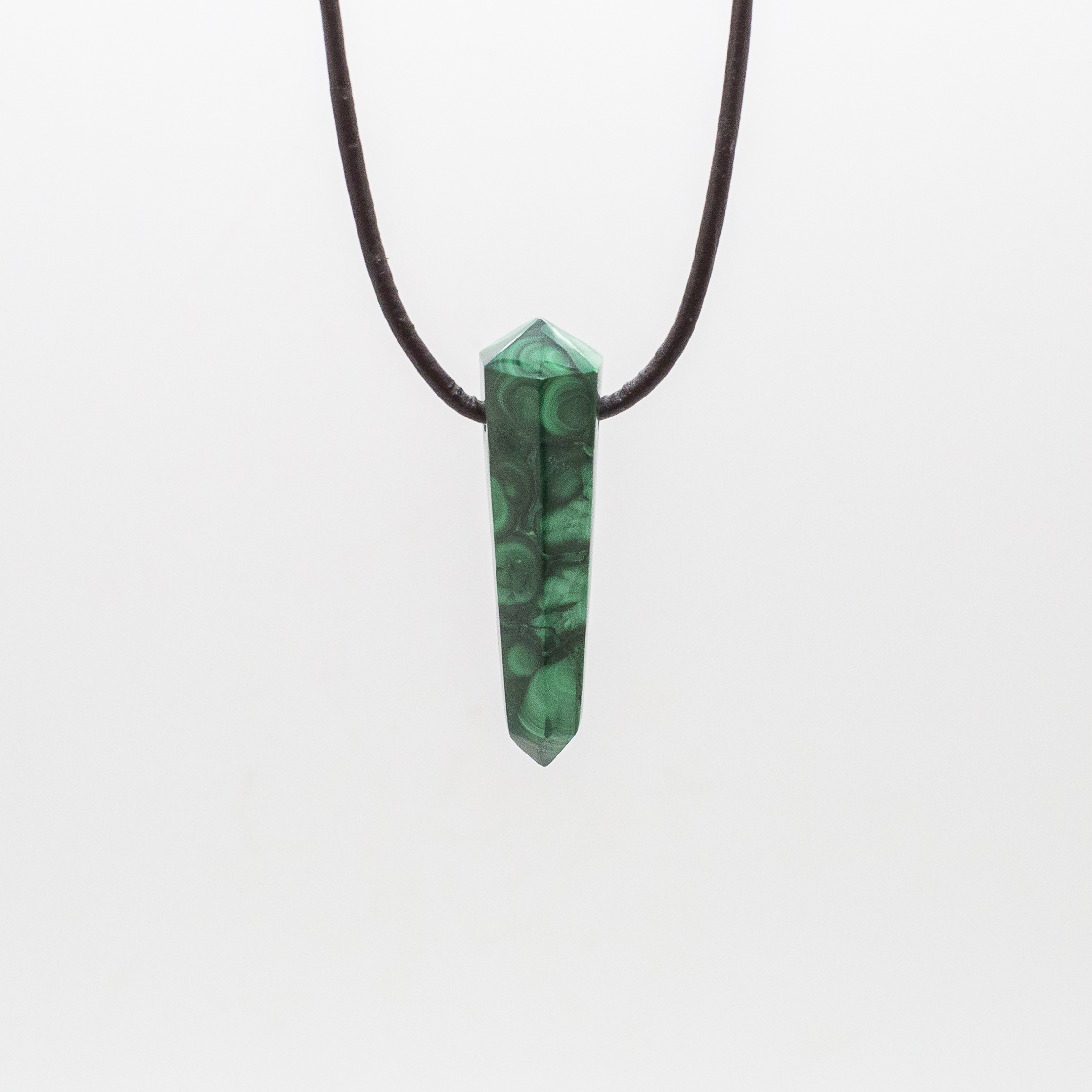 malachite double terminated pendant