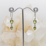 peridot drop earrings