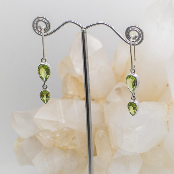 peridot drop earrings