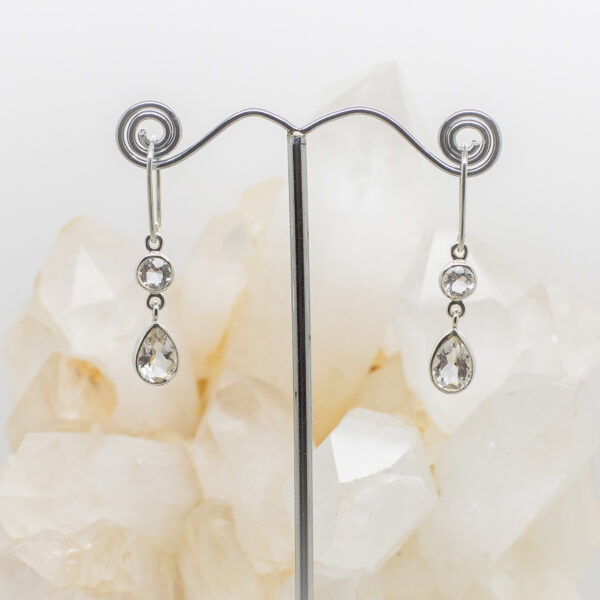 clear quartz earrings