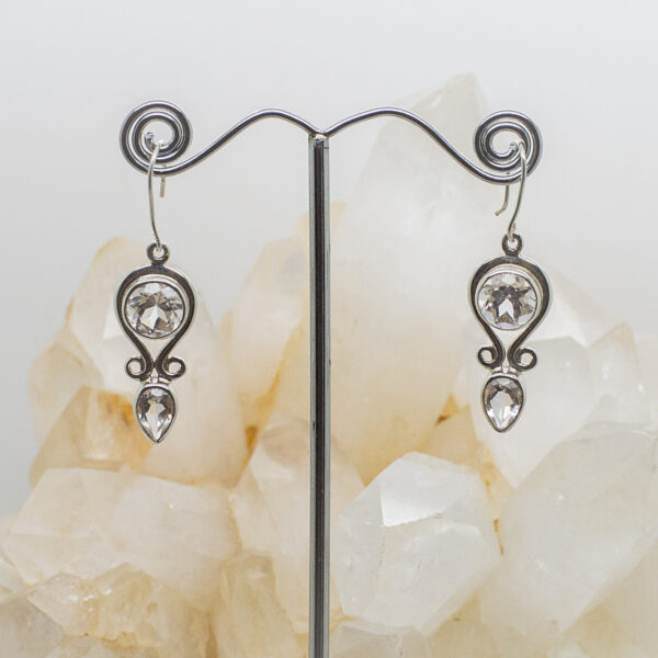 clear quartz earrings