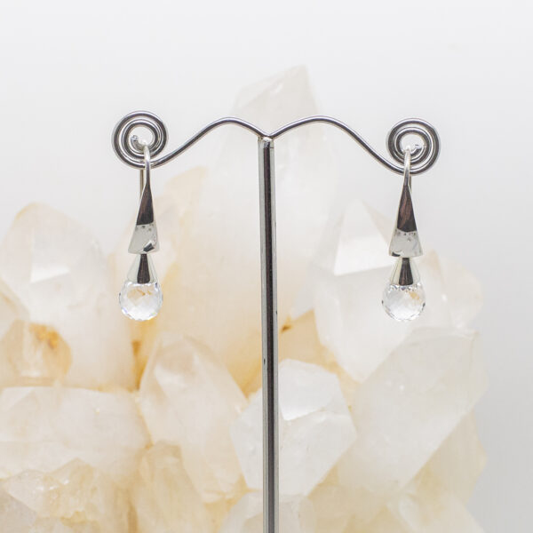 clear quartz earrings