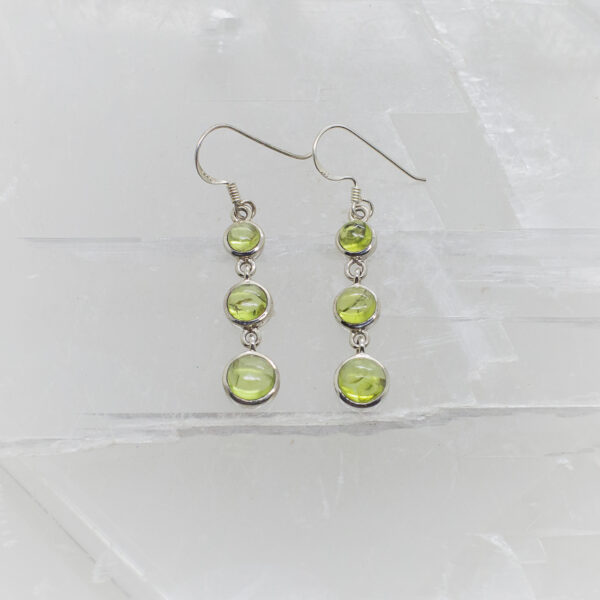 peridot drop earrings