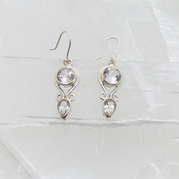 clear quartz earrings