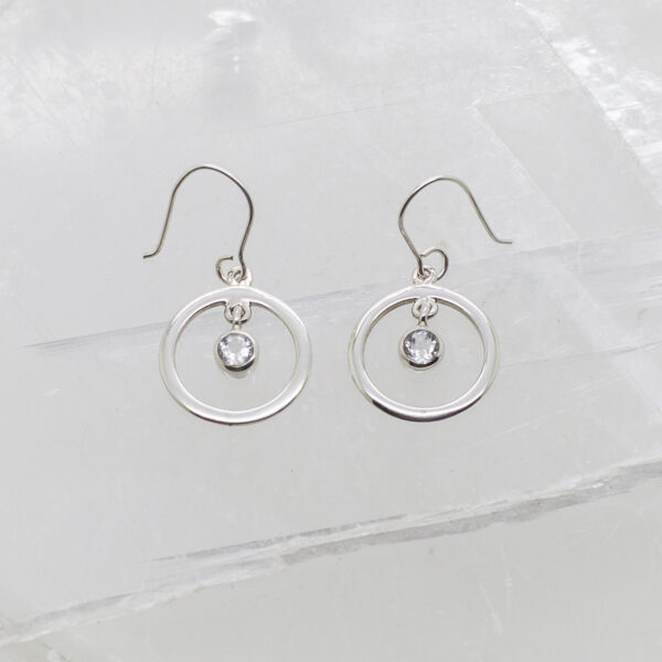 clear quartz earrings