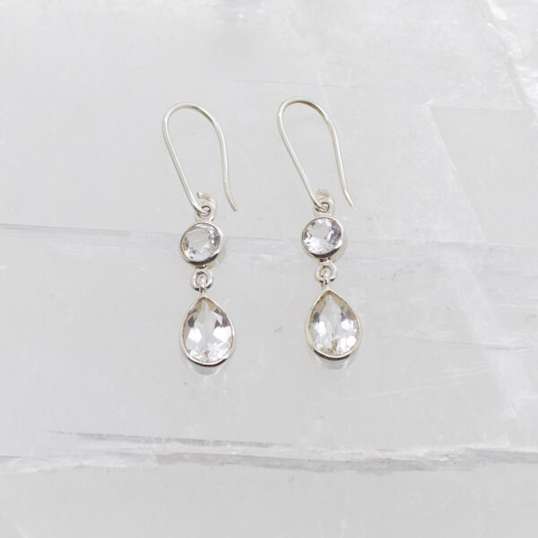 clear quartz earrings